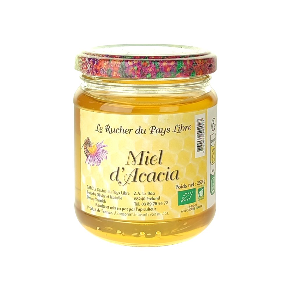 Miel d'Acacia BIO 250g Le Rucher du Pays Libre